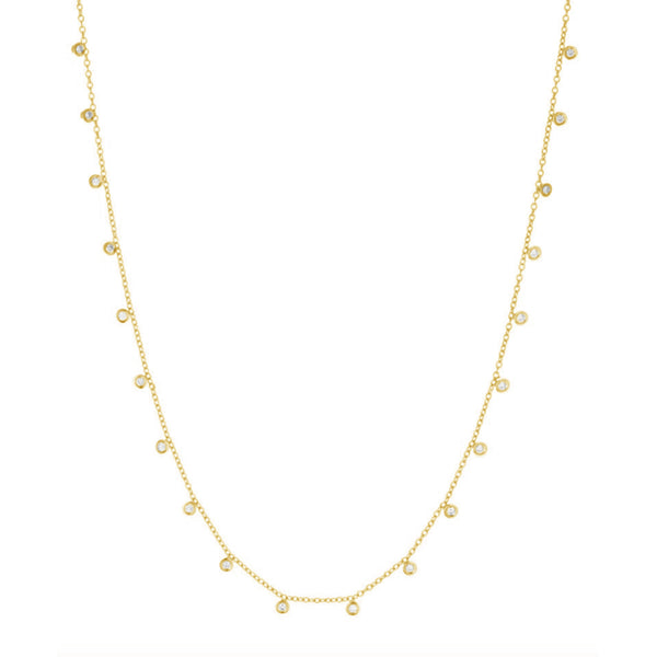 FX0439 925 Sterling Silver Cubic Zircon Choker Necklace