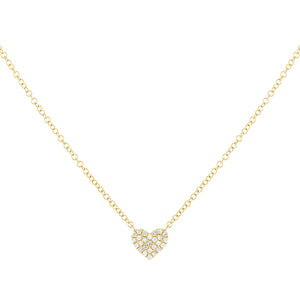 FX0239 925 Sterling Silver Heart Zircon Necklace