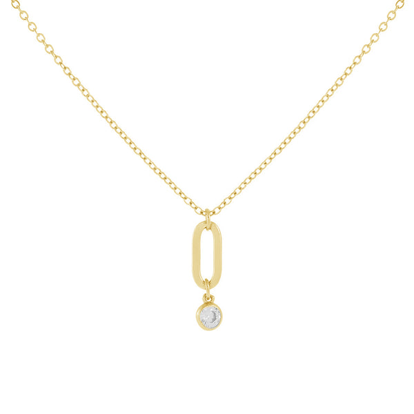 FX0246 925 Sterling Silver Zircon Pendant Necklace