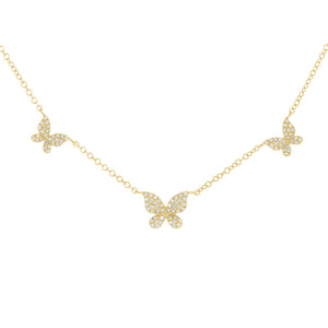 FX0245 925 Sterling Silver Mini Butterfly Necklace