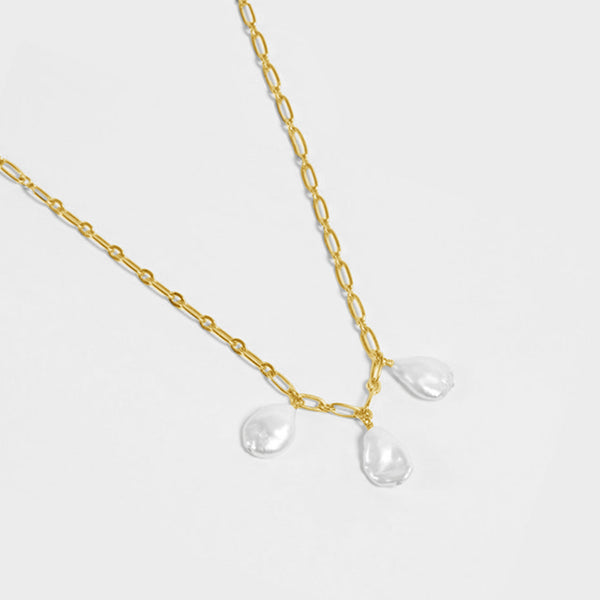 FX0162 925 Sterling Silver Pearl Pendant Necklace