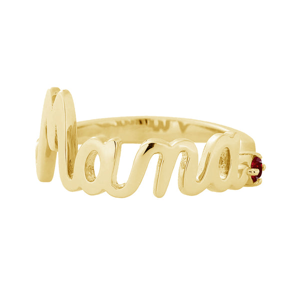 FJ0461 925 Sterling Silver MAMA Ring