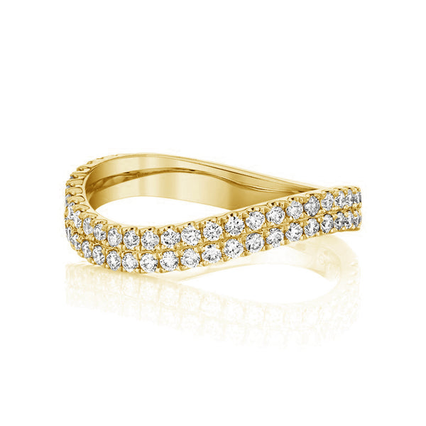 FJ0380 925 Sterling Silver Curve Zircon Pave Ring