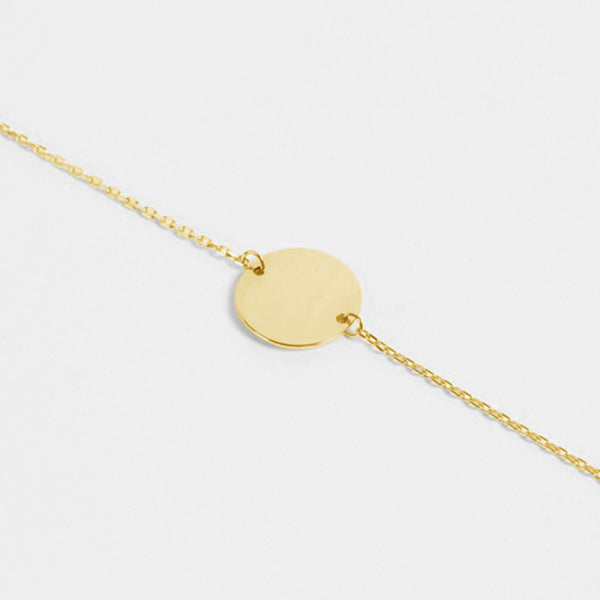 FS0039 925 Sterling Silver Gold Coin Bracelet