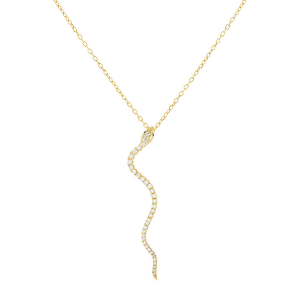 FX0219 925 Sterling Silver Snake Pendant Necklace