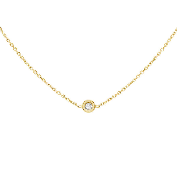 FX0195 925 Sterling Silver Simple Zircon Necklace