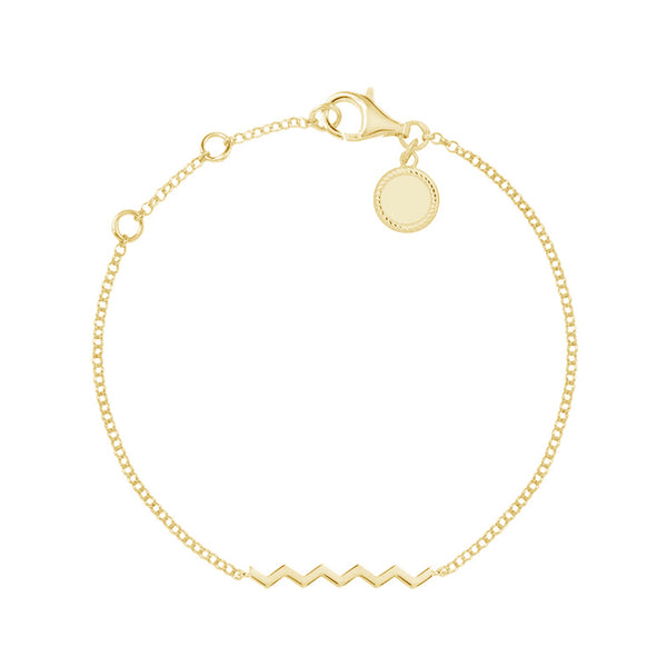 FS0016 925 Sterling Silver Zigzag Bracelet