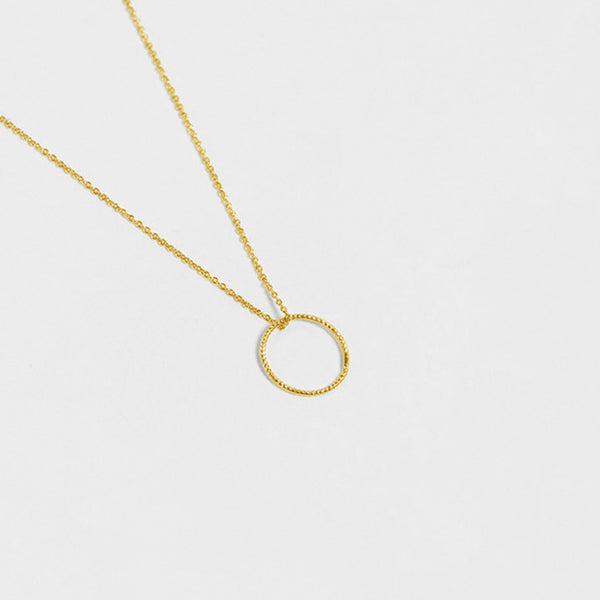 FX0182 925 Sterling Silver Simple Ring Necklace