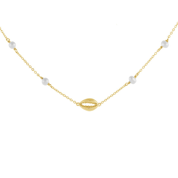 FX0202 925 Sterling Silver Shell Choker Necklace