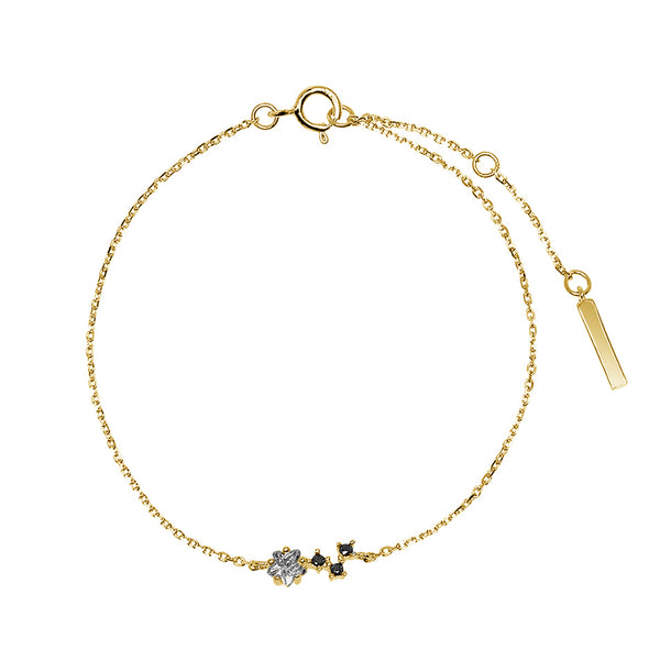 FS0090 925 Sterling Silver Zircon Flower Bracelet