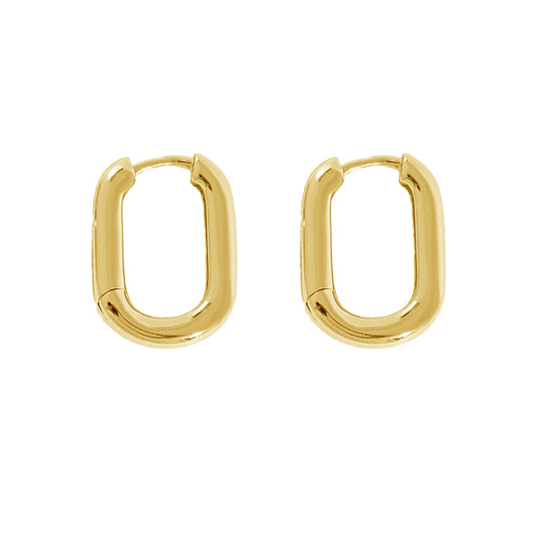 FE0986 925 Sterling Silver Simple Heavy Hoop Earrings