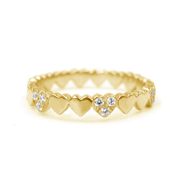 FJ0409 925 Sterling Silver Eternal Love Zircon Ring