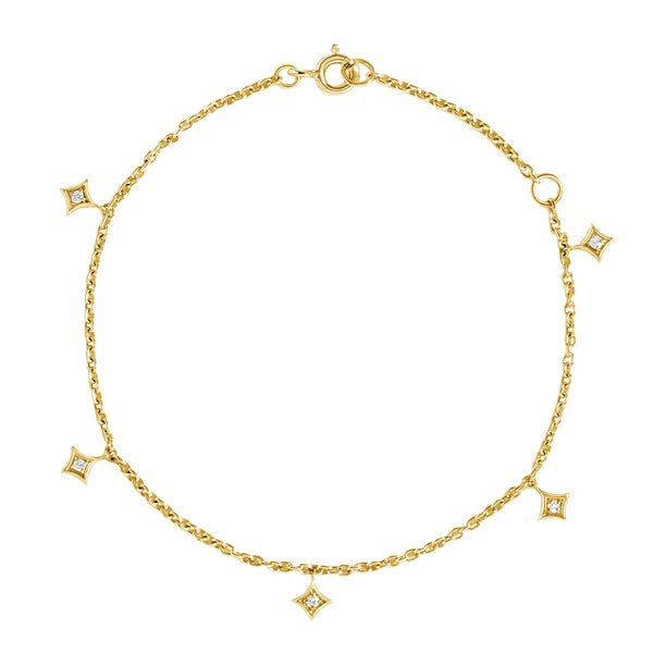 FS0217 925 Sterling Silver Charms Zircon Bracelet