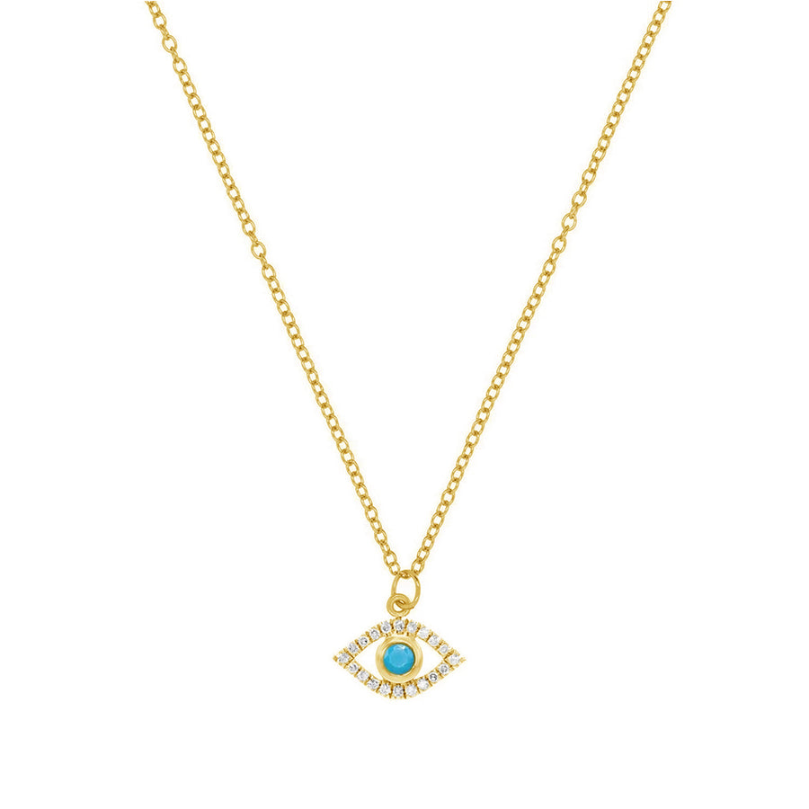 FX0037 evil eye turquoise necklace