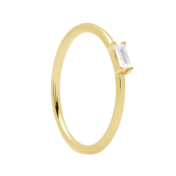 FJ0206 925 Sterling Silver Crystal Ring