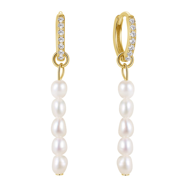 FE1719 925 Sterling Silver Freshwater Pearl Earrings