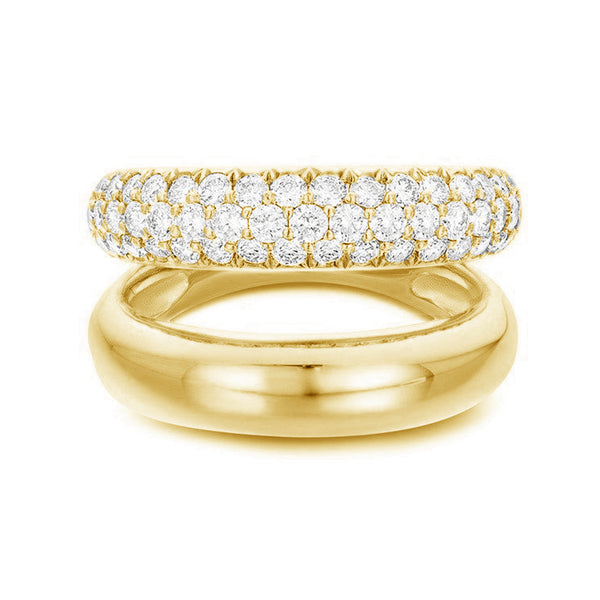 FJ0403 925 Sterling Silver Zircon Open Double Ring