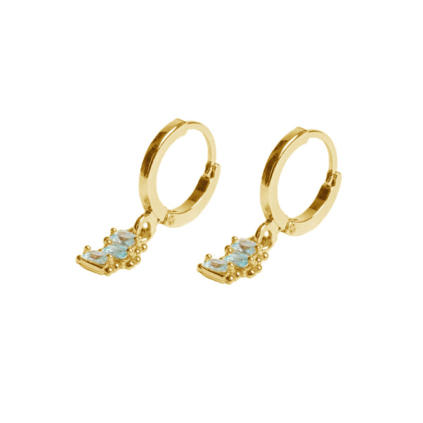 FE1903 925 Sterling Silver Tiro Baguette Cubic Zirconia Drop Earrings