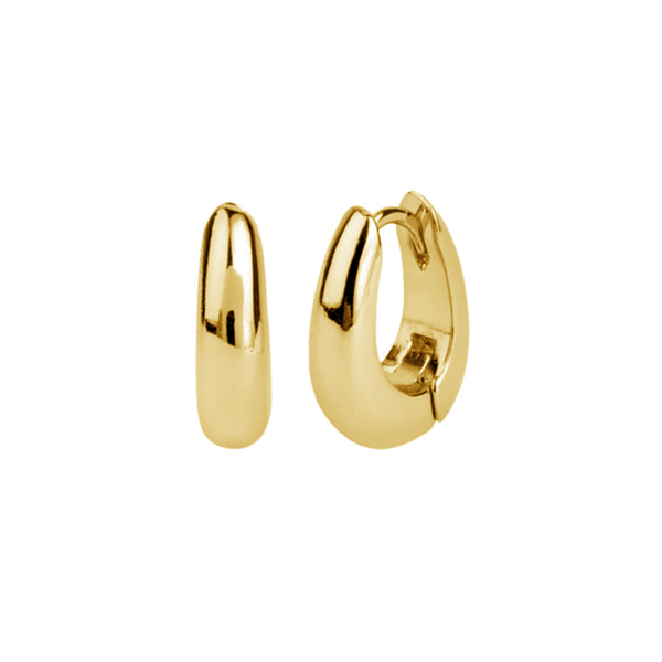 FE1610 925 Sterling Silver Belle Gold Hoop Earrings