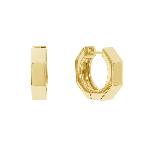 FE1328 925 Sterling Silver Hardware Hoop Earrings