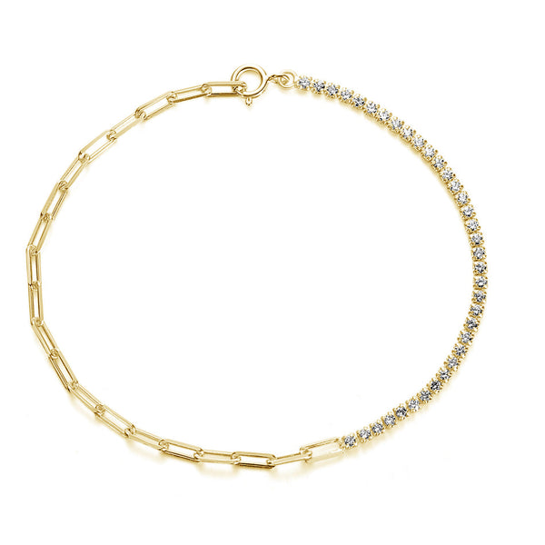 FS0118 925 silver tennis Chain Bracelet 16+3cm