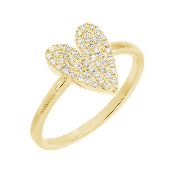 FJ0164 925 Sterling Silver Zircon Heart Ring
