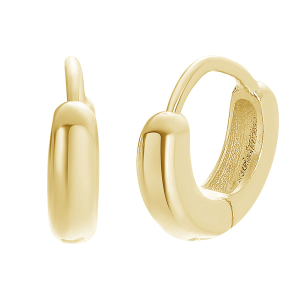 FE0765 925 Sterling Silver Simple Hoop Earrings