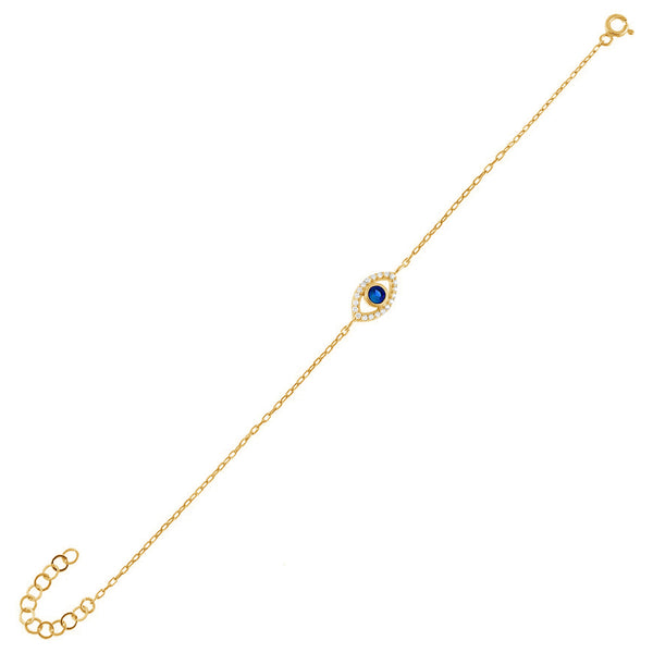 FS0166 925 Sterling Silver Cubic Zircon Eye Bracelet