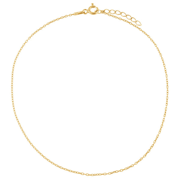 FA0011 925 Sterling Silver Chain Anklet