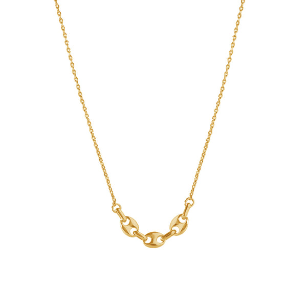 FX0817 925 Sterling Silver Anchor Link Chain Necklace