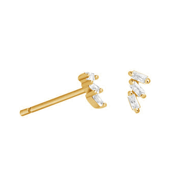 FE1411 925 Sterling Silver Zircon Stud Earrings