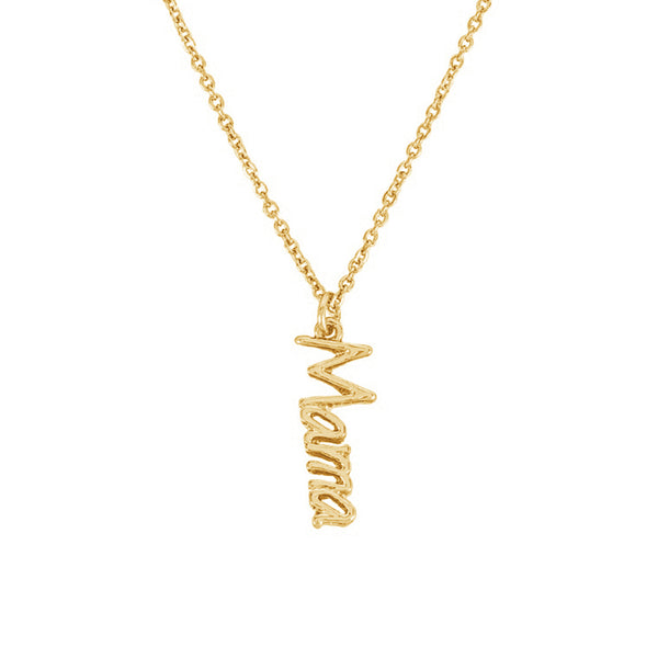 FX0498 925 Sterling Silver Mama Pendant Necklace