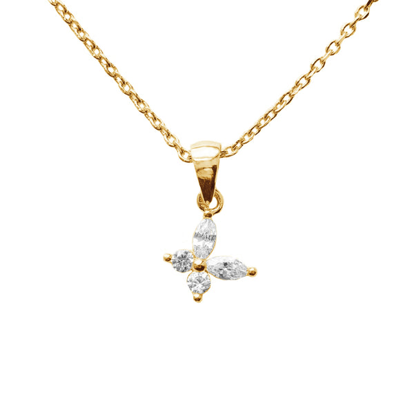 FX0548 925 Sterling Silver Butterfly Pendant Necklace