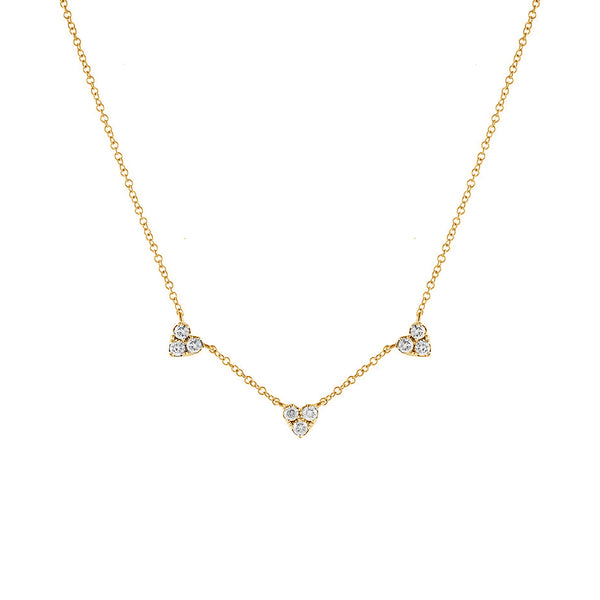 FX0715 925 Sterling Silver Triple Heart Necklace