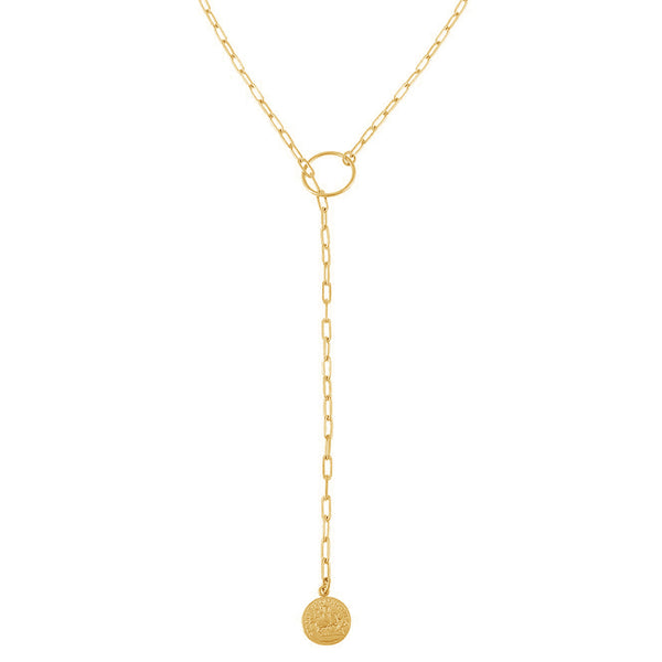 FX0370 925 Sterling Silver Coin Pendant Necklace