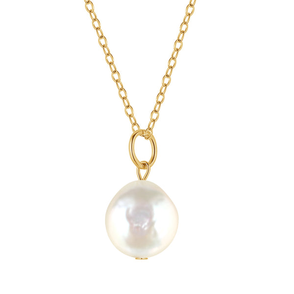 FX0691 925 Sterling Silver Baroque Pearl Necklace