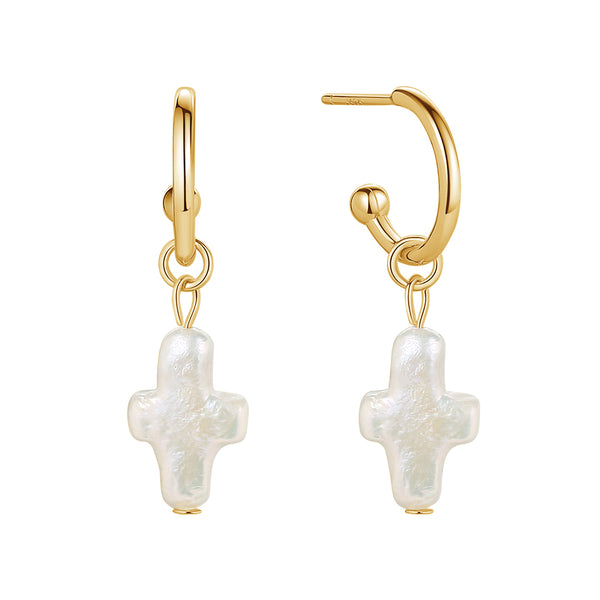 FE1772 925 Sterling Silver Freshwater Pearl Earrings