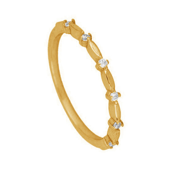 FJ0310 925 Sterling Silver Liam Mini White Zircons Ring