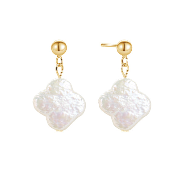FE1715 925 Sterling Silver Baroque Pearl Earrings