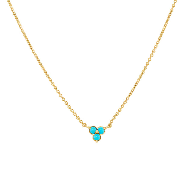 FX0665 Turquoise lotus Necklace