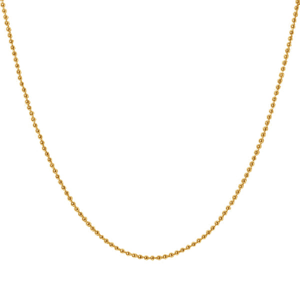 FX0646 925 Sterling Silver Beaded Chain Necklace