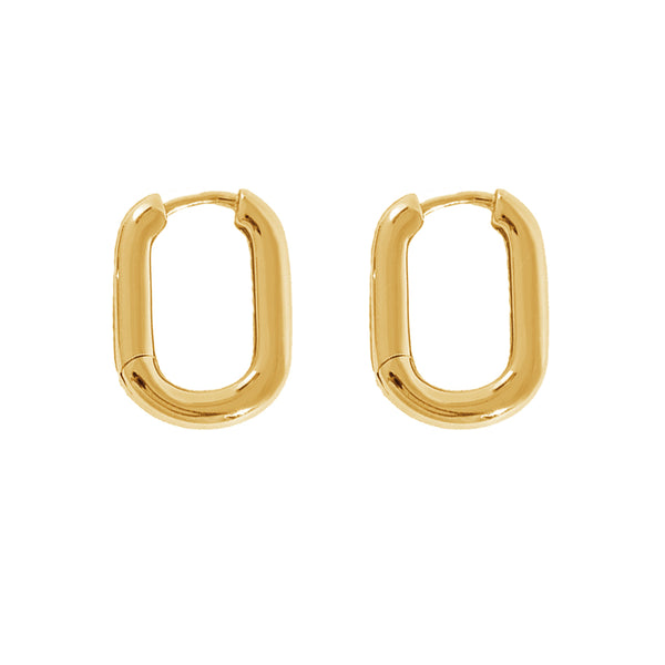 FE0986 925 Sterling Silver Simple Heavy Hoop Earrings