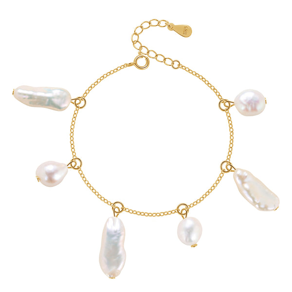 FS0238 925 Sterling Silver Freshwater Pearl Bracelets