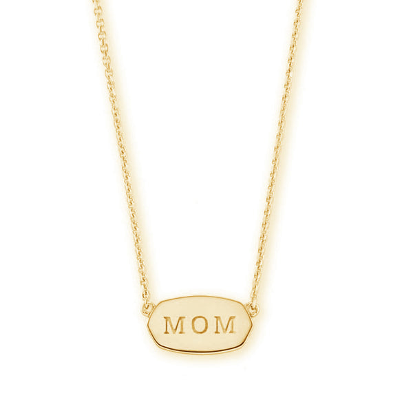 FX0492 925 Sterling Silver Mom Tag Necklace