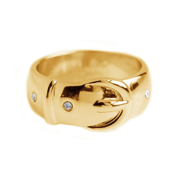 FJ0609 925 Sterling Silver Wide Belt Ring