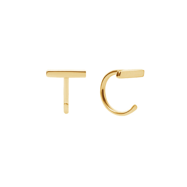 FE1894 925 Sterling Silver Open Huggie Earrings