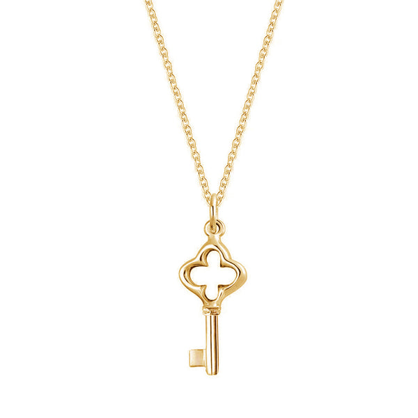 FX0339 925 Sterling Silver Key Pendant Necklace