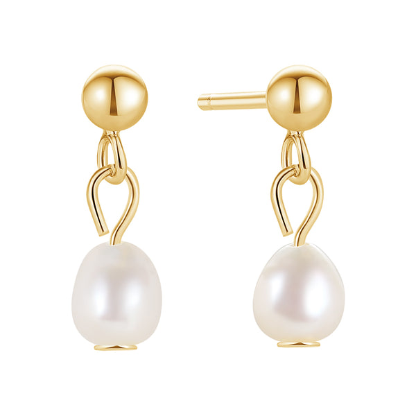 FE1717 925 Sterling Silver Freshwater Pearl Earrings