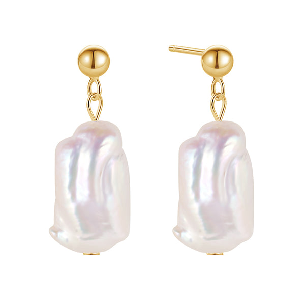 FE1712 925 Sterling Silver Freshwater Pearl Earrings