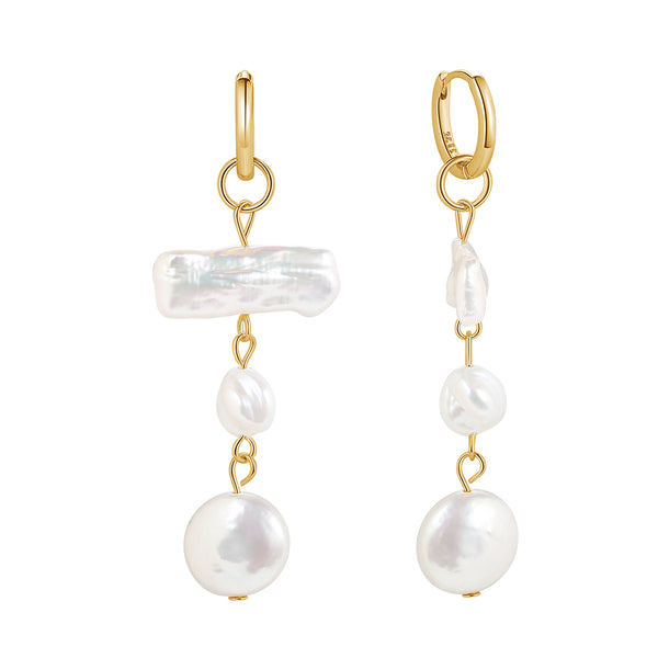 FE1775 925 Sterling Silver Natural Pearl Earrings